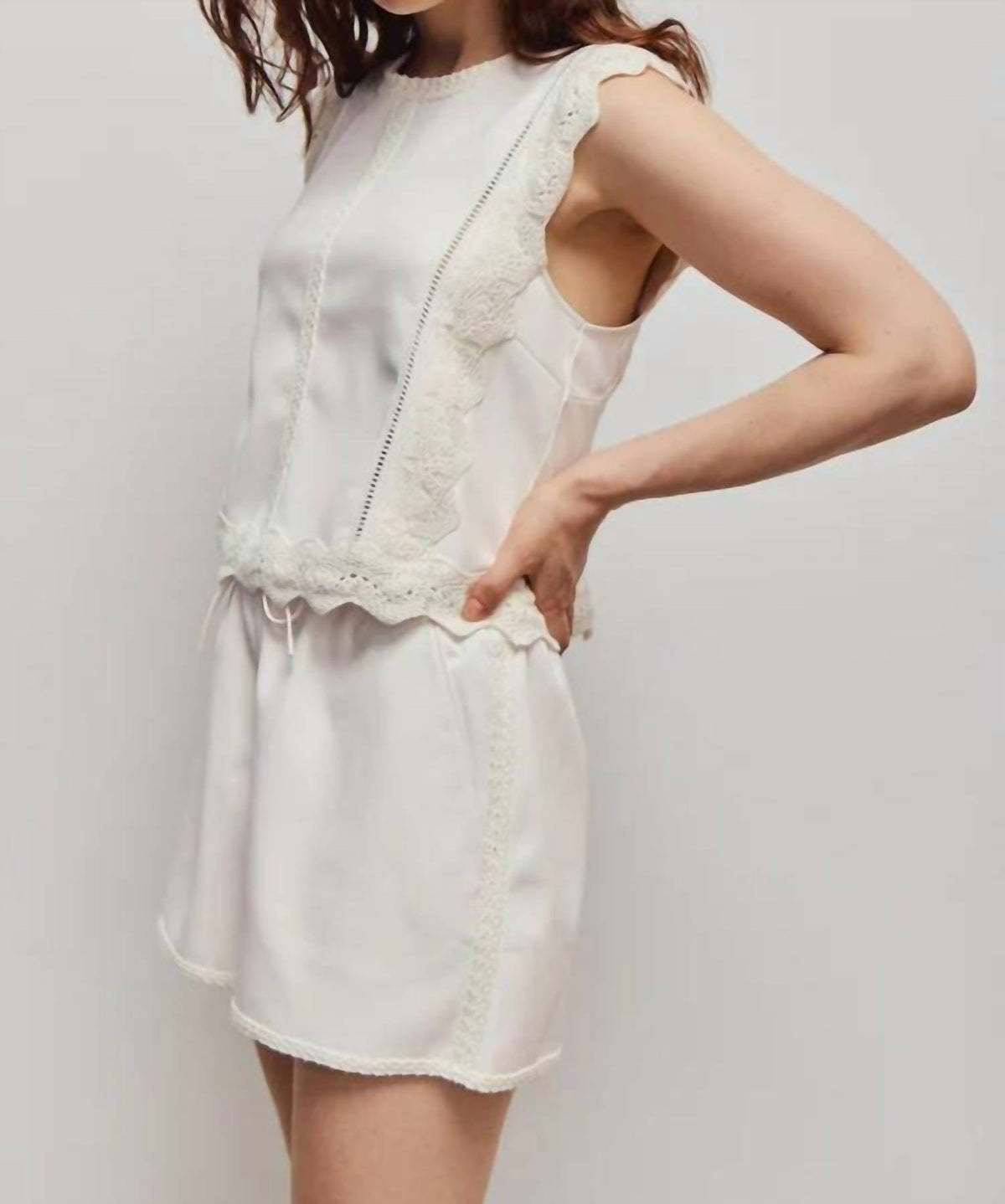 Melissa Nepton - Calvin Intricate Crocheted Hem Short