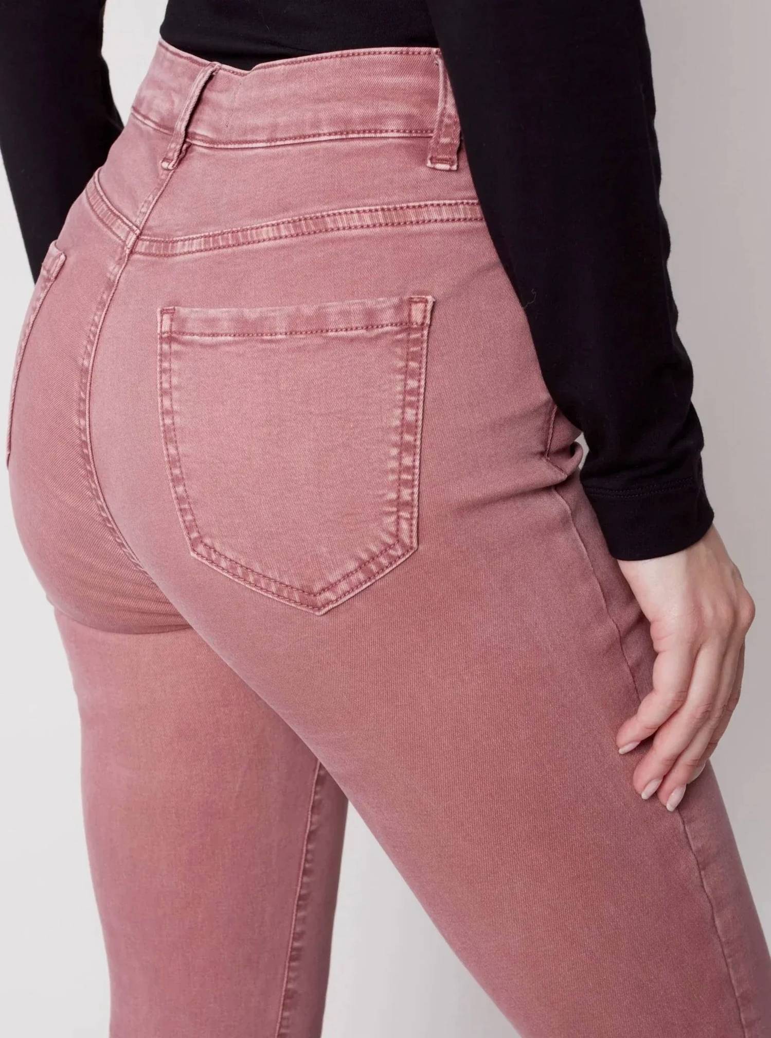 Charlie B - Asymmetrical Hem Bootcut Jean