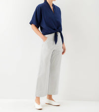Fifteen Twenty - Janice Cuffed Sleeve Tie-front Top