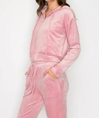 Knit Riot - Classic Velour Zip Hoodie