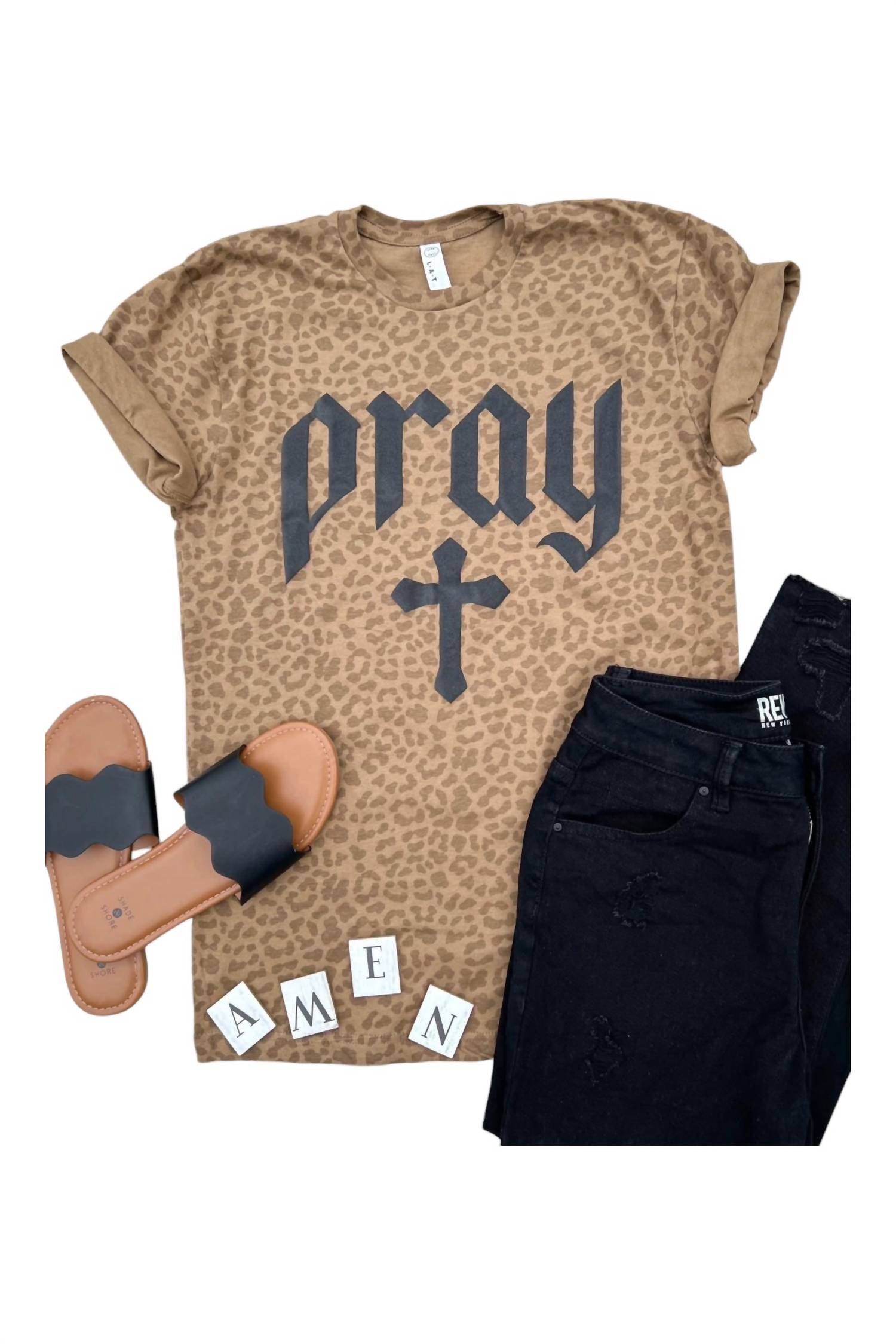 White Label - Women's Leopard PRAY Tee