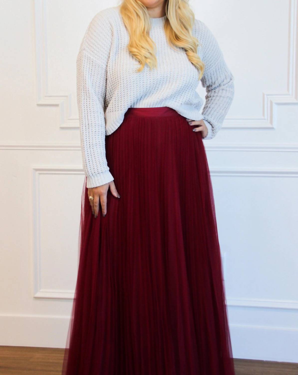 Luxxel - Fall Dreams Pleated Maxi Skirt