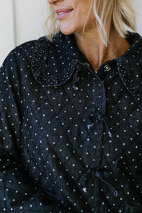 Polygram Miley Polka Dots Quilted Jacket in black - women's jacket - view 4