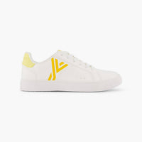 YY Nation Women's Fractus Cactus Sneaker in white yellow lemon - women's sneaker