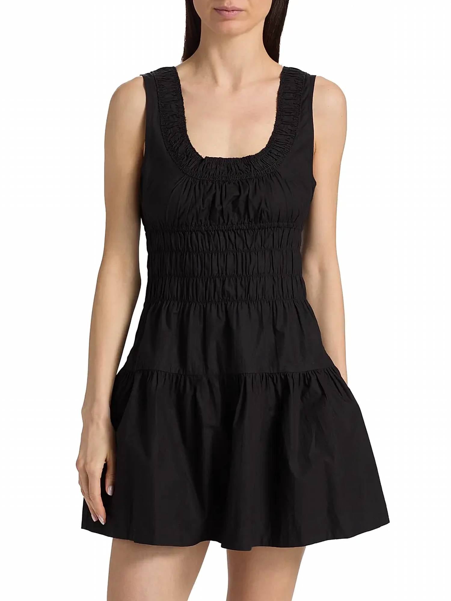 Ciao Lucia - Kala Smocked Cotton Mini Dress
