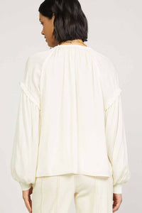 Current Air - Long Sleeve Key Hole Blouse