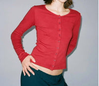 GIL RODRIGUEZ Sophie Cardigan in dahlia - women's cardigan