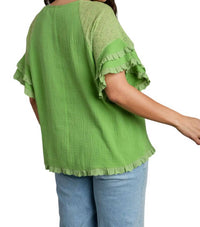 Umgee - Gauze Boxy Top - Plus