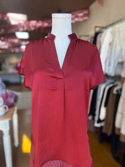 Kld. Signature - Women's Crinkled Satin Blouse