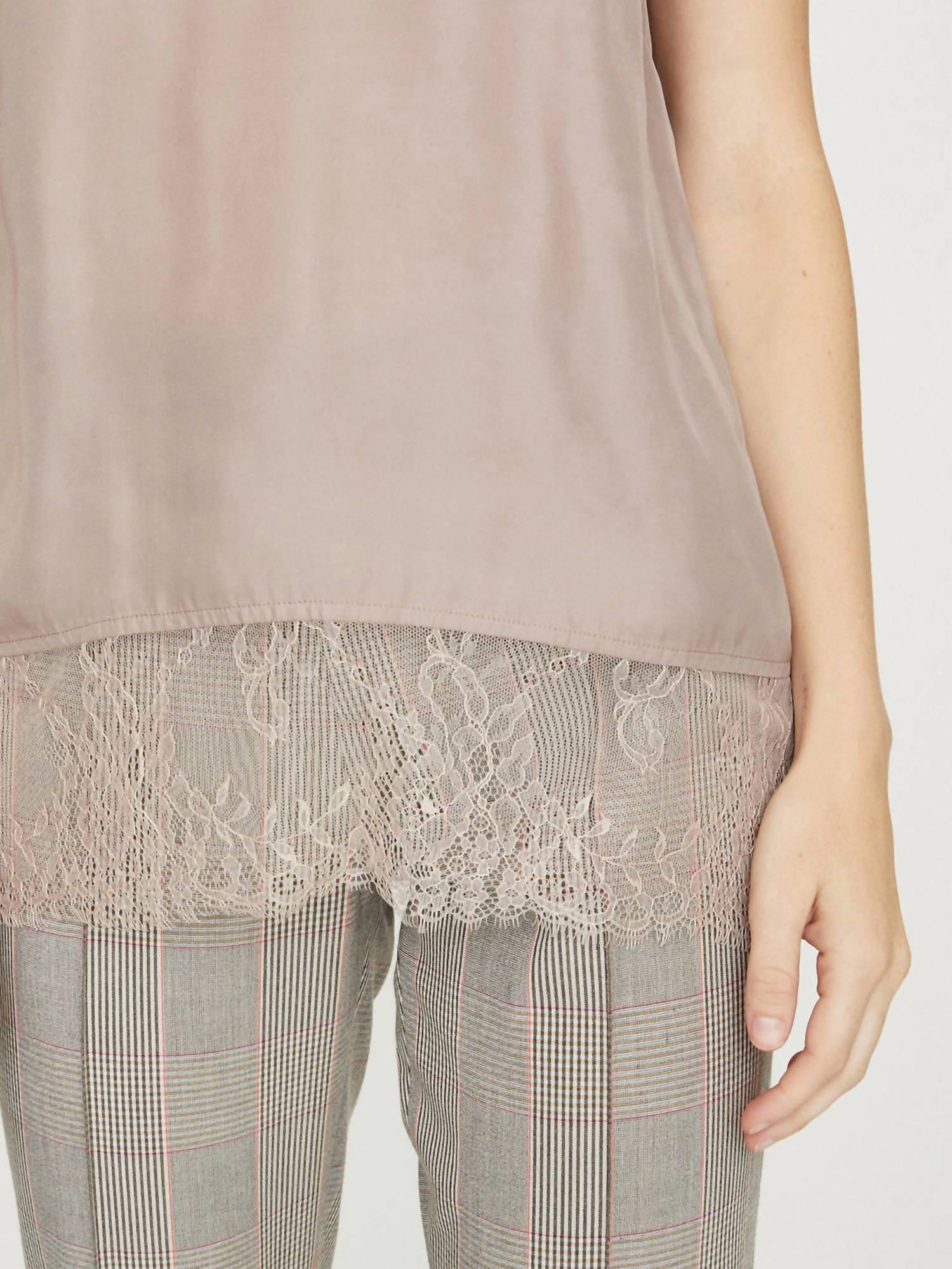 Brochu Walker Lai Silk Cami Top in dusty rose - women's shirt - view 5