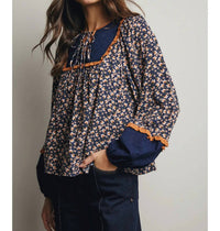 Forte - Patchwork Peasant Blouse