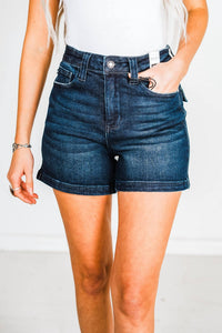 Judy Blue - Back Flap Pocket High Waisted Shorts