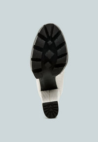 London Rag - Women's Moleski Textured Block Heeled Boots