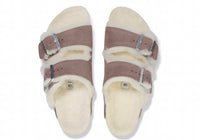 Birkenstock - Women's Arizona Shearling Suede Narrow Sandals