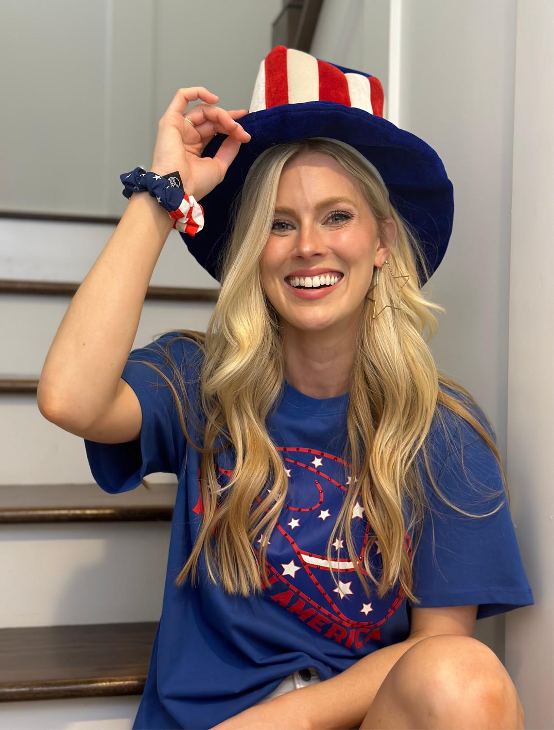 Stewart Simmons - Rhinestone America Boyfriend Tee