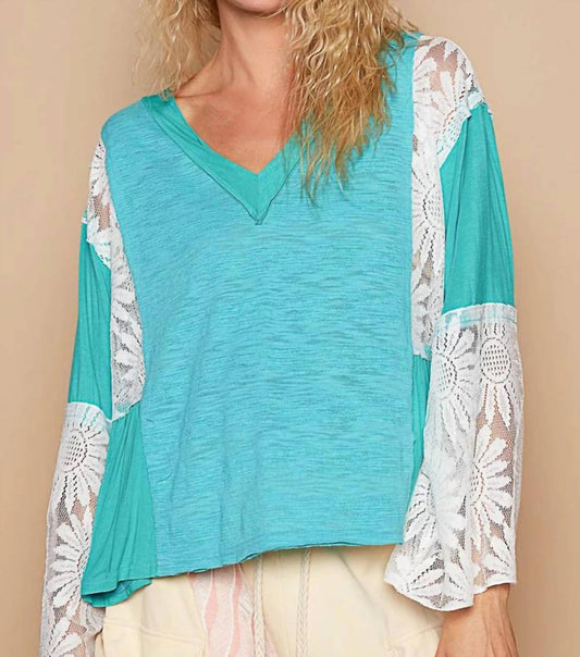 Pol - Lacey Bell Sleeve Top
