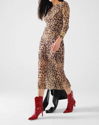 61 Jane Bodycon Midi Dress in leopard print - women's dress