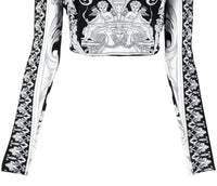 Versace - Baroque Tear Drop Crop Top