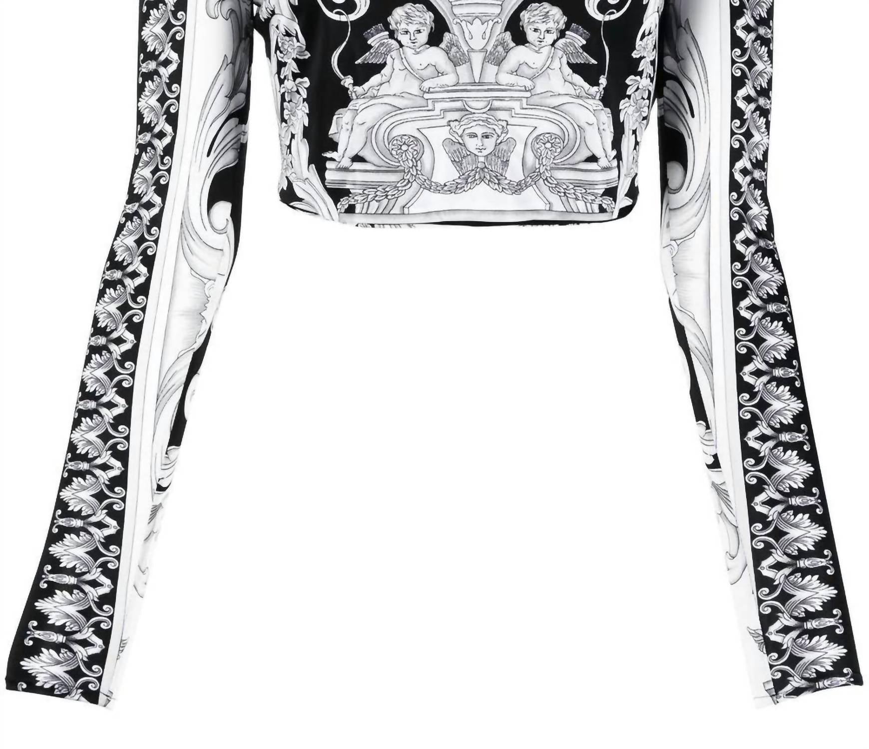 Versace - Baroque Tear Drop Crop Top