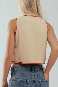 Urban Daizy - Boho Embroidered Tie Front Western Vest
