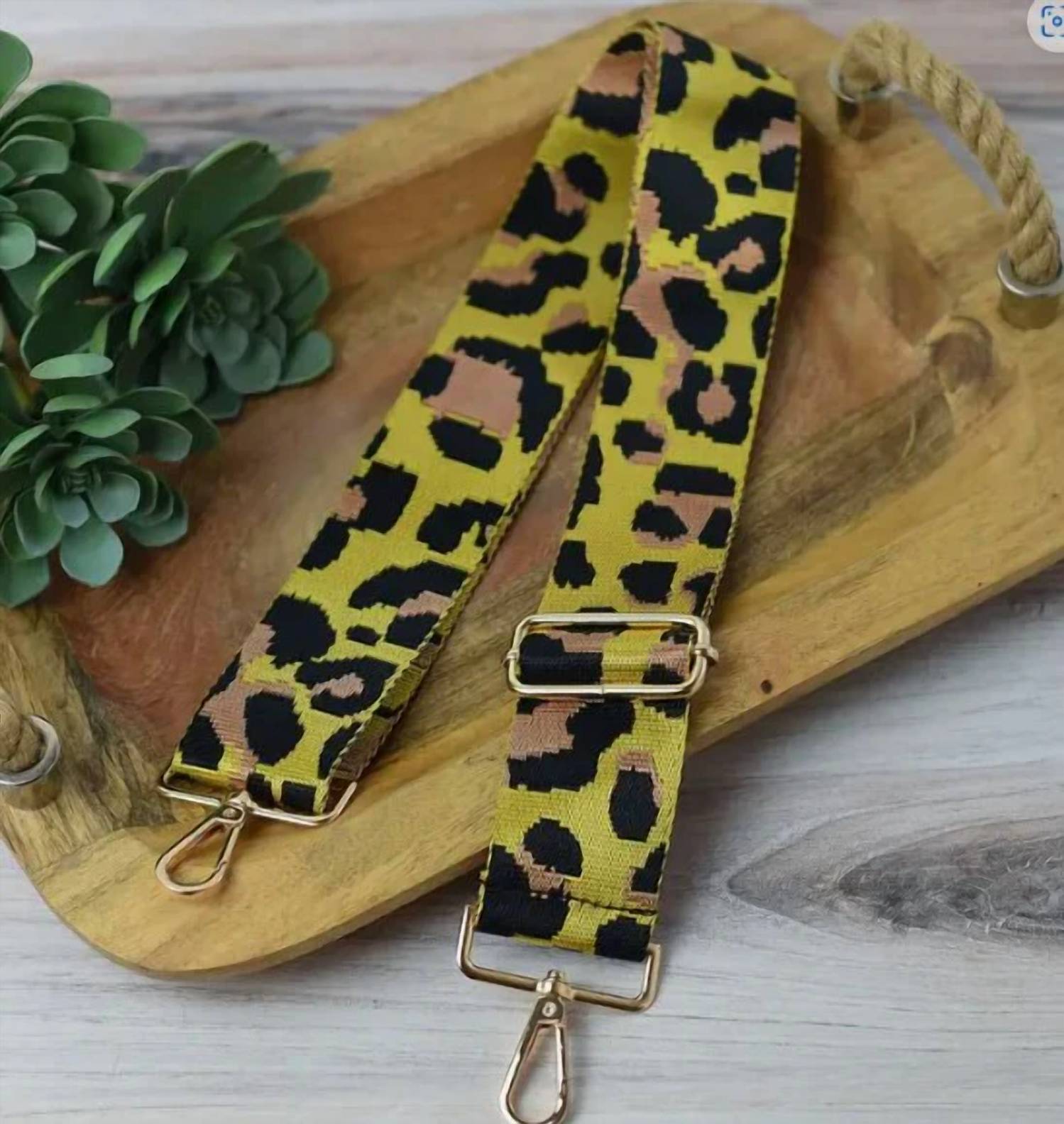 Lauren Lane - Women's Leopard Print Adjustable Crossbody Bag Strap
