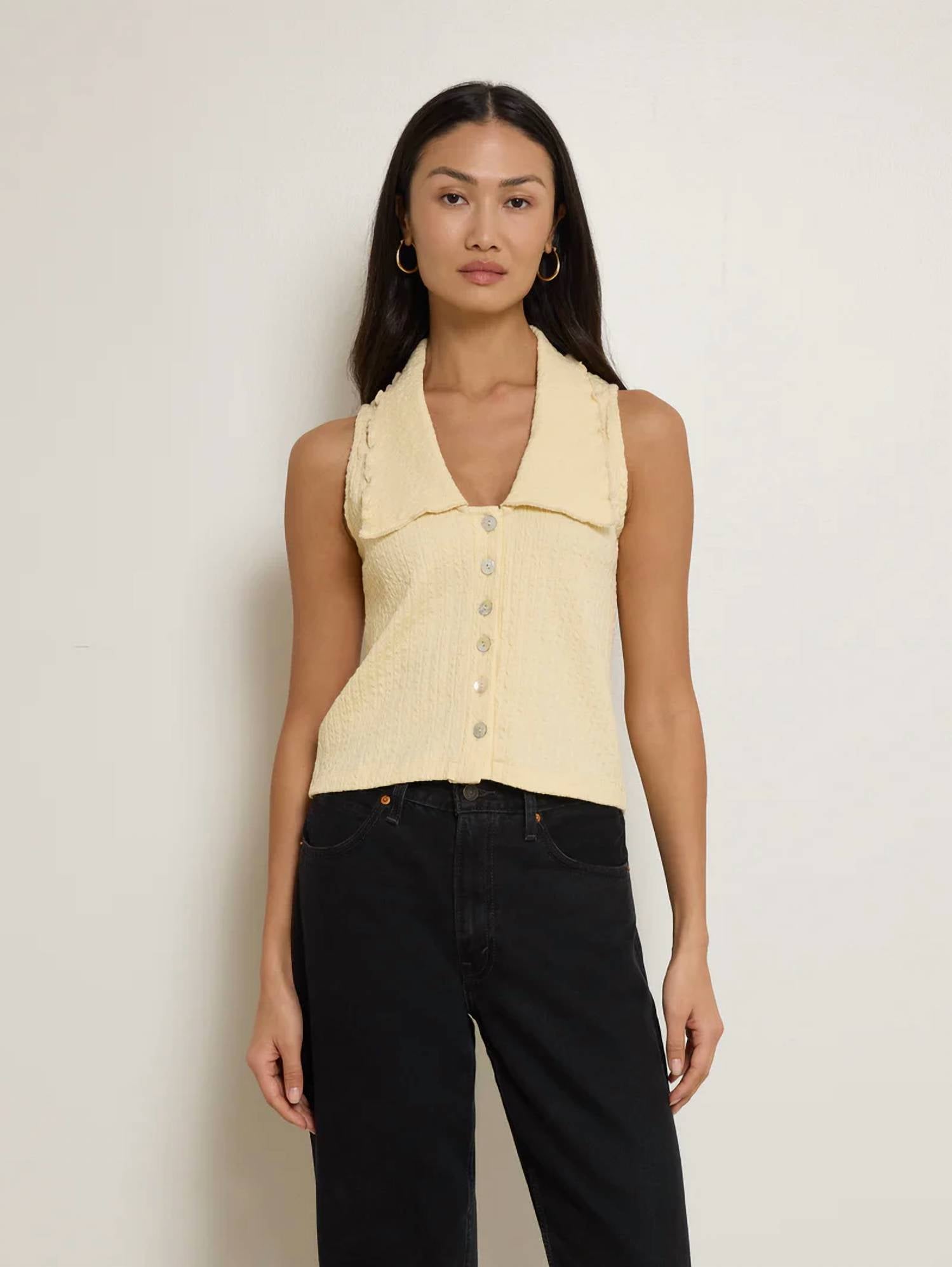 Nation Ltd - Rae Collared Tank