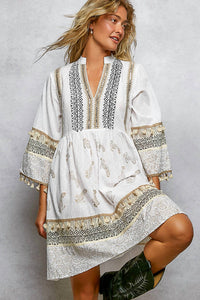 Pol - Paisley Tassel Dress