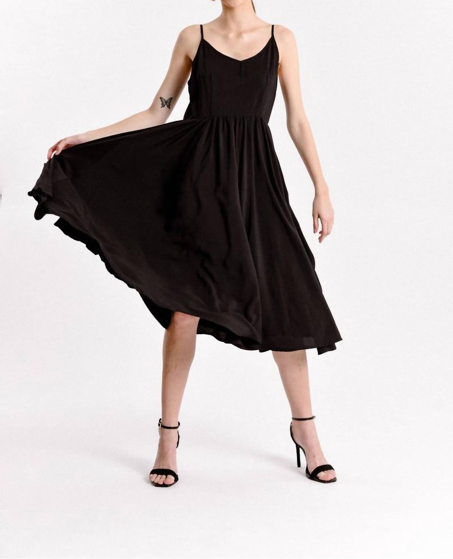 Woven Spaghetti Strap Dress