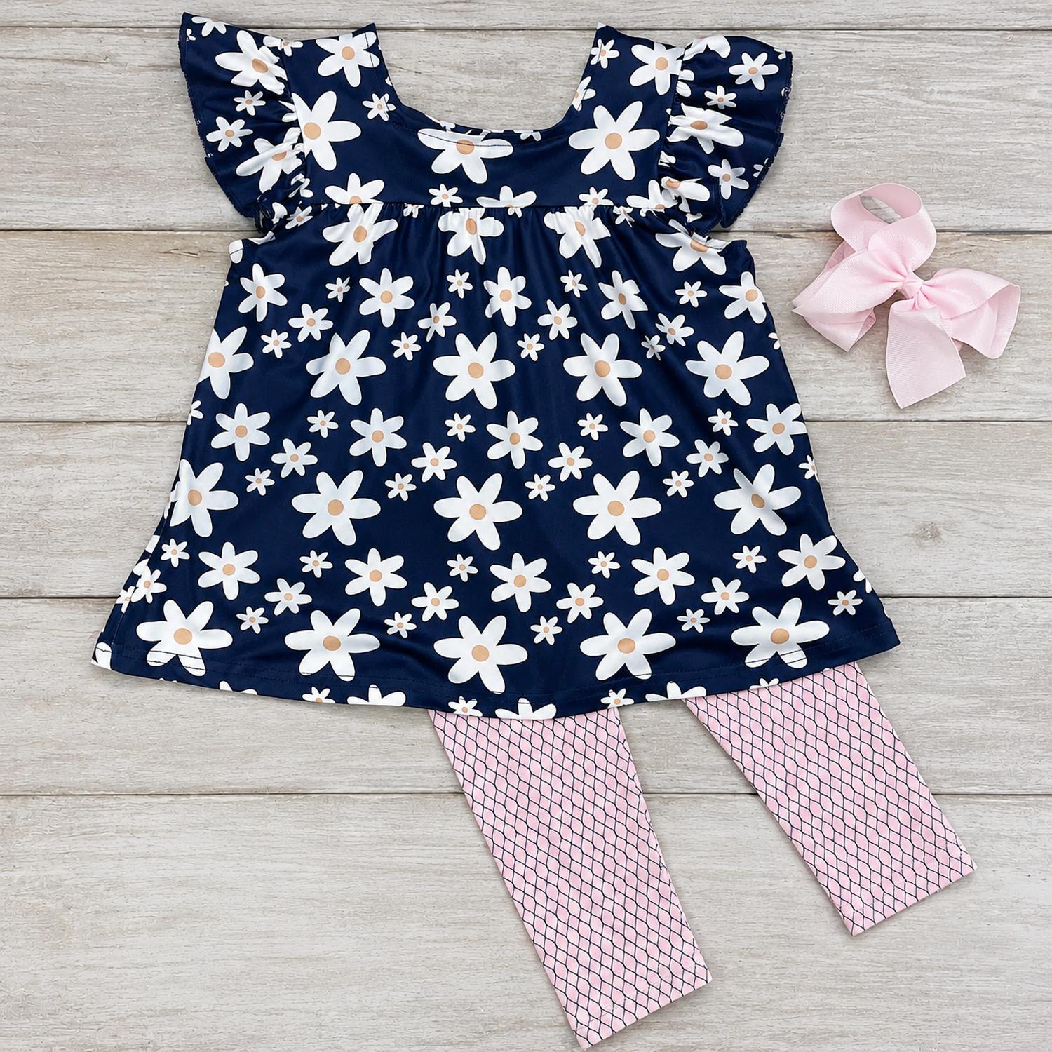 Pete + Lucy - Girls Daisy Delight Pant Set