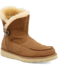 Wrangler Women's Fur Wedge Bootie in moc toe - women's shoe