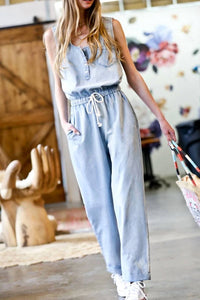 Mazik - Sleeveless Button Down Romper