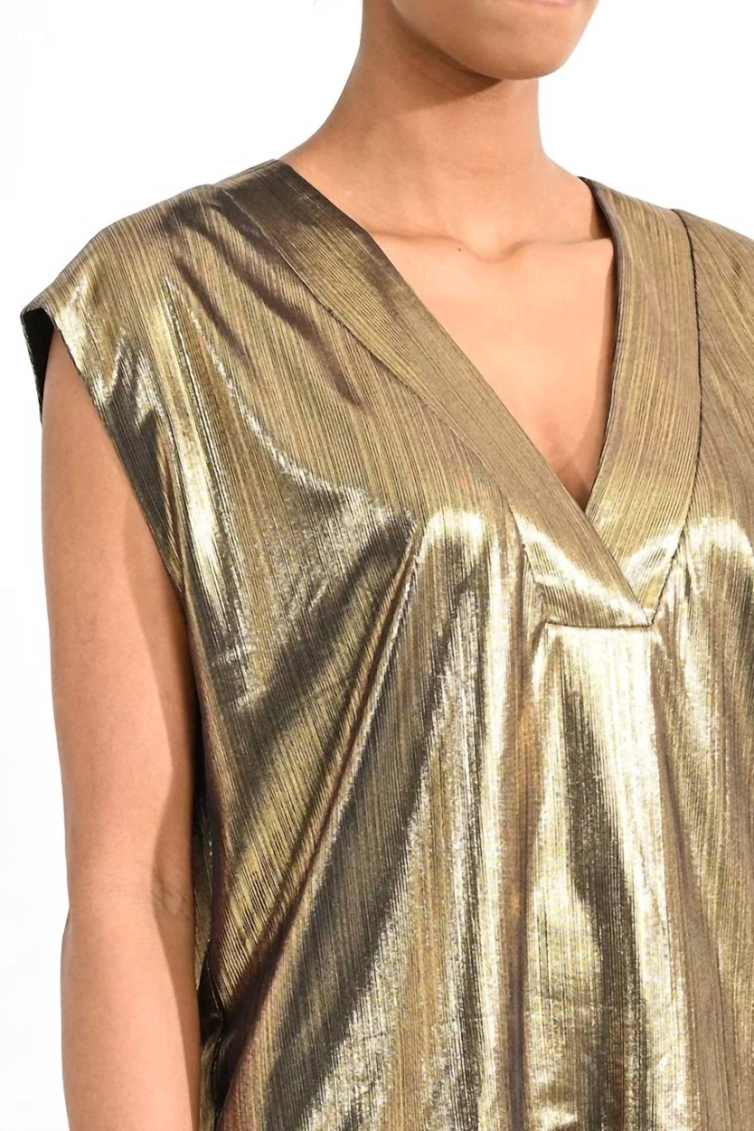 Molly Bracken - V-neck Iridescent Knit Top