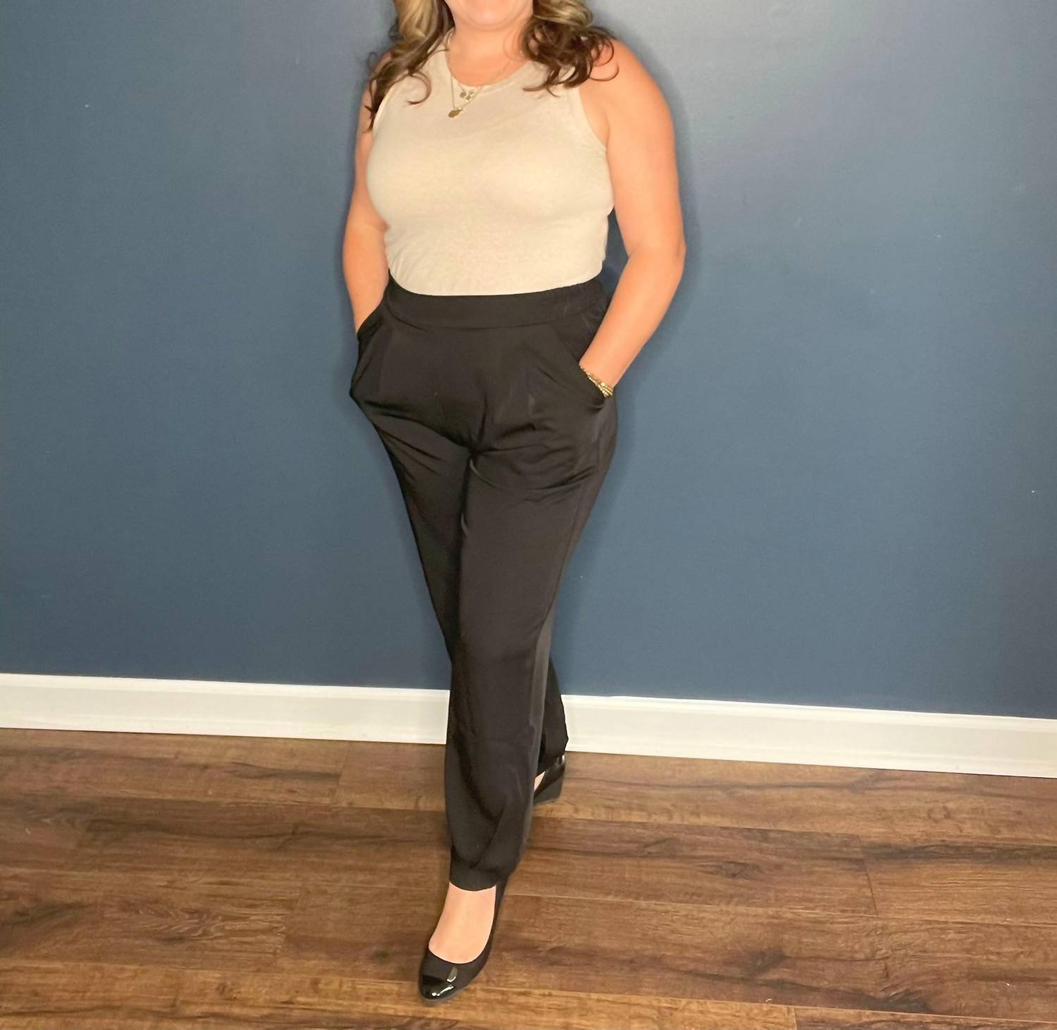 Allie Rose - Pleated Pull On Jogger Pants