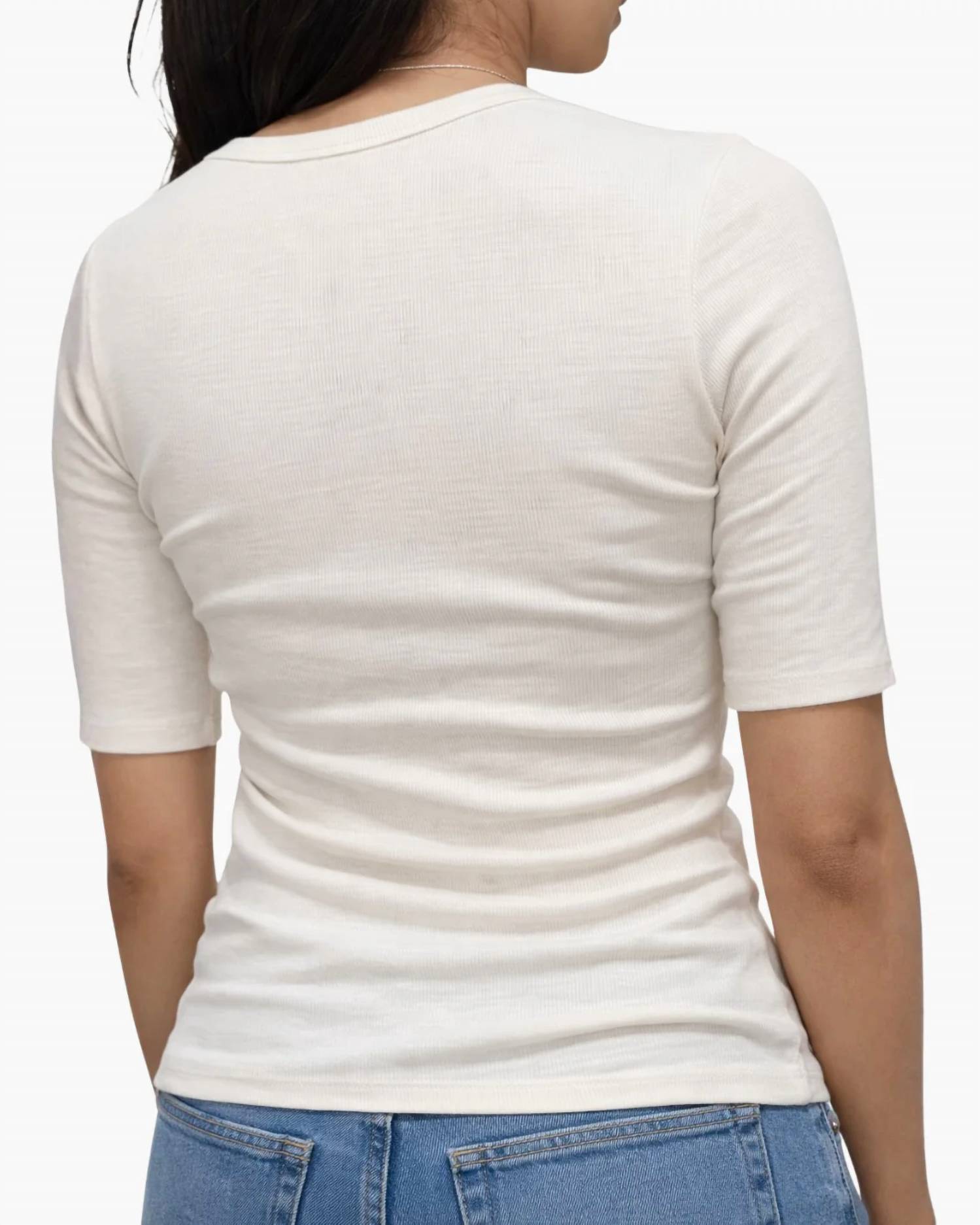 Enza Costa - Textured Rib Half Sleeve Top