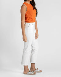 White + Warren - Organic Cotton Blanket Trim Tank