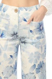 Charlie B - Floral Linen Pants