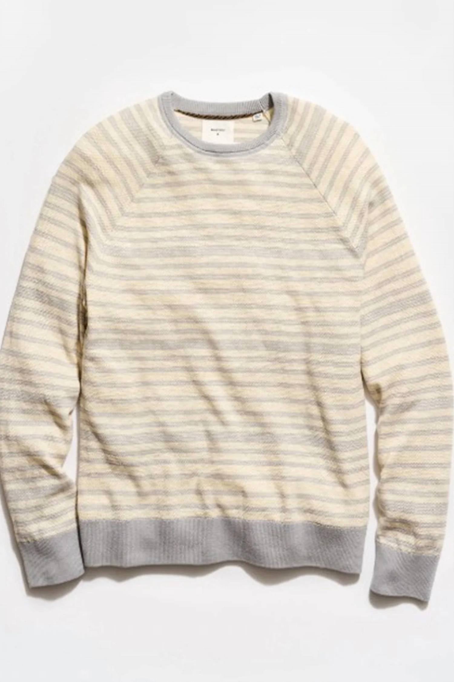 Billy Reid - Men's Raglan Stripe Crew Sweter