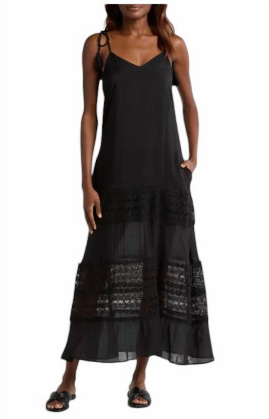 Elan - Spag Strap Crochet Maxi Dress