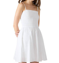 STEVE MADDEN Sleeveless Smocked Top Lotty Mini Dress in white - women's dress - alternate view