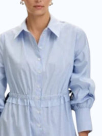 EXQUISE Wilhelmina Dress in blue - women's dress - detail view