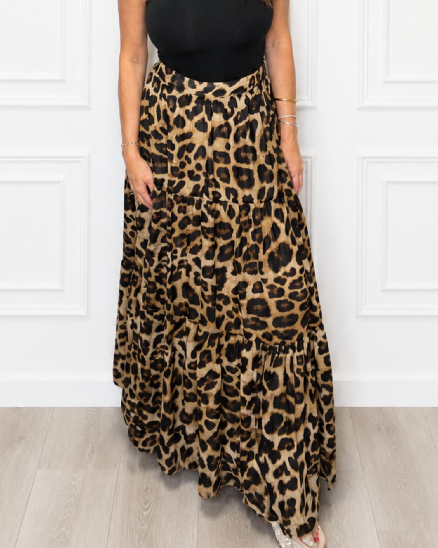 Flying Tomato - Women's Tiered Maxi Skirt