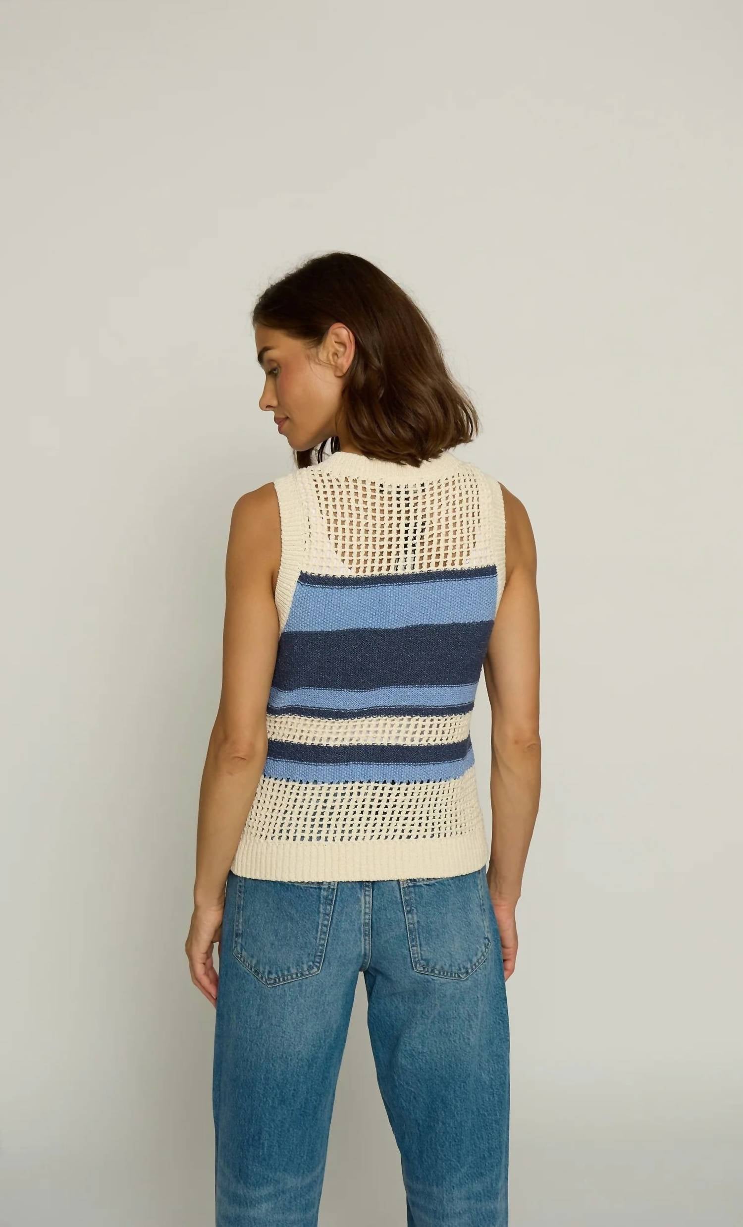 Central Park West - Textured Stripe Tank