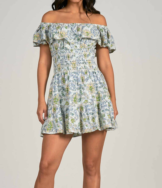 Elan - Off Shoulder Ruffle Dress