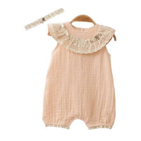 Omnis Pura - Girls Oakley Muslin Romper With Headband