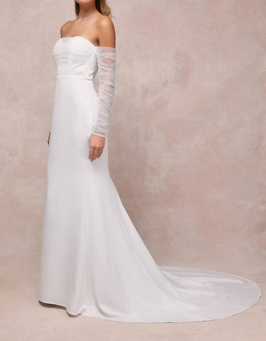 Lulus - Eternal Bliss Tulle Off-the-shoulder Bustier Maxi Dress