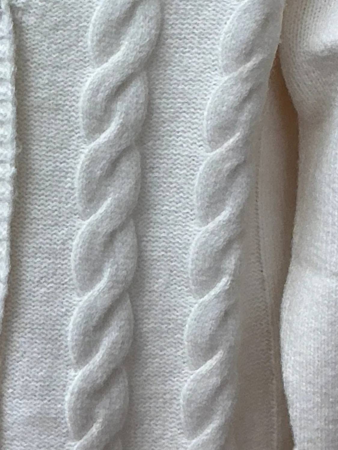 Giftcraft Women's V-neck Cardigan in cream - women's cardigan - alternate view