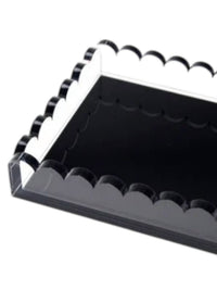 Tara Wilson Designs Acrylic Scallop Tray in black - item - detail view