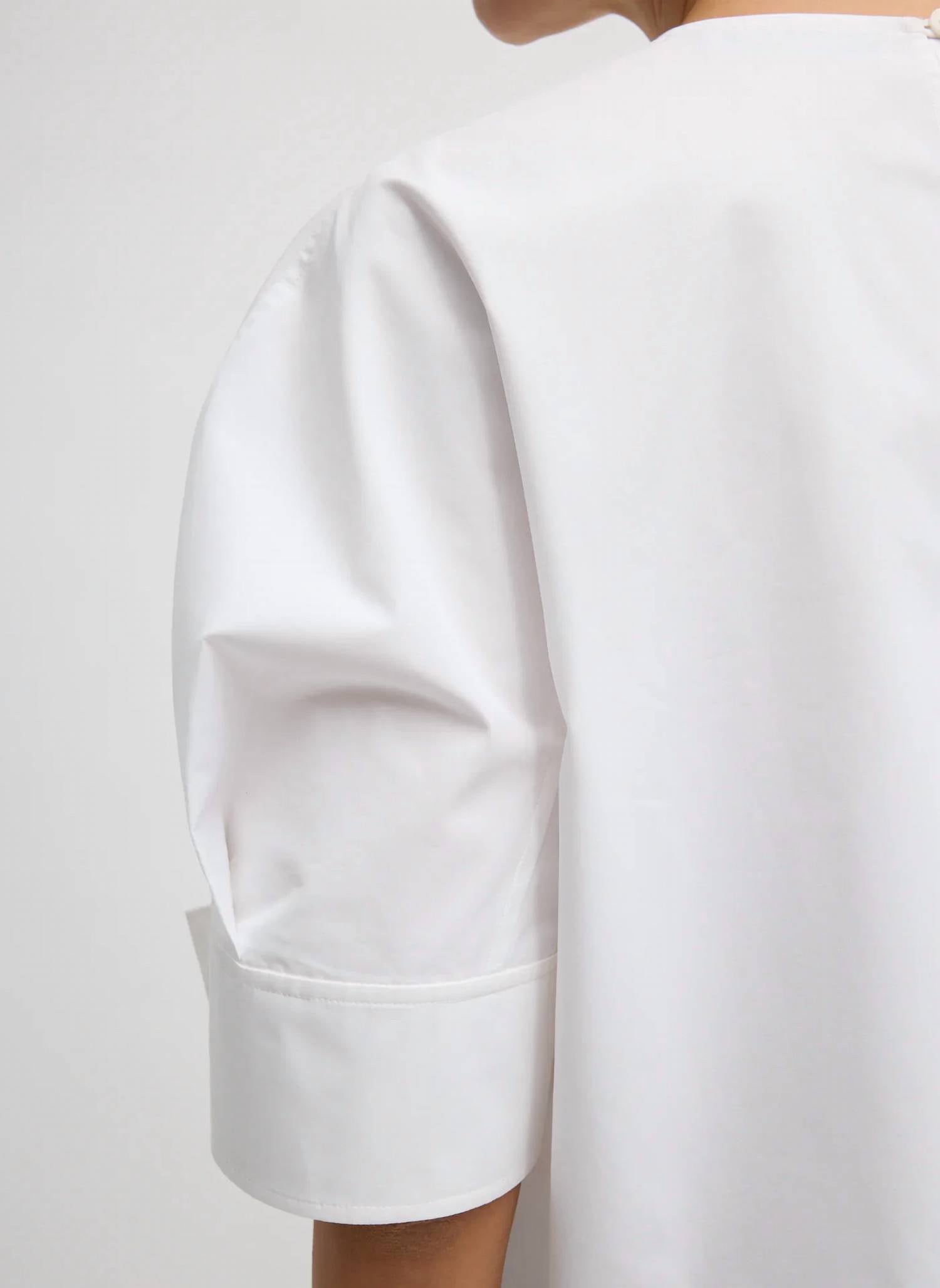 Tibi - Compact Eco Poplin Reverse Sleeve Top