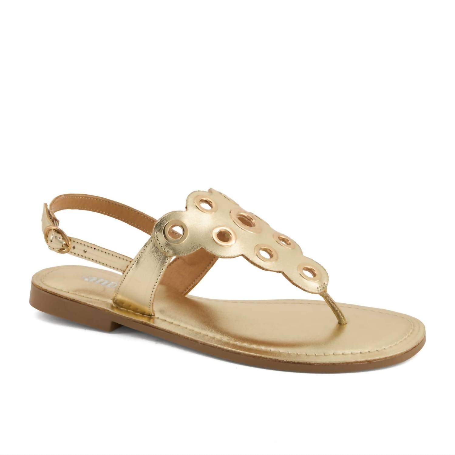 Andrea Women's Flat Sandal in gold - women's sandal