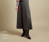 Lysse Pleated Ponte midi skirt in lon gl pld - women's skirt